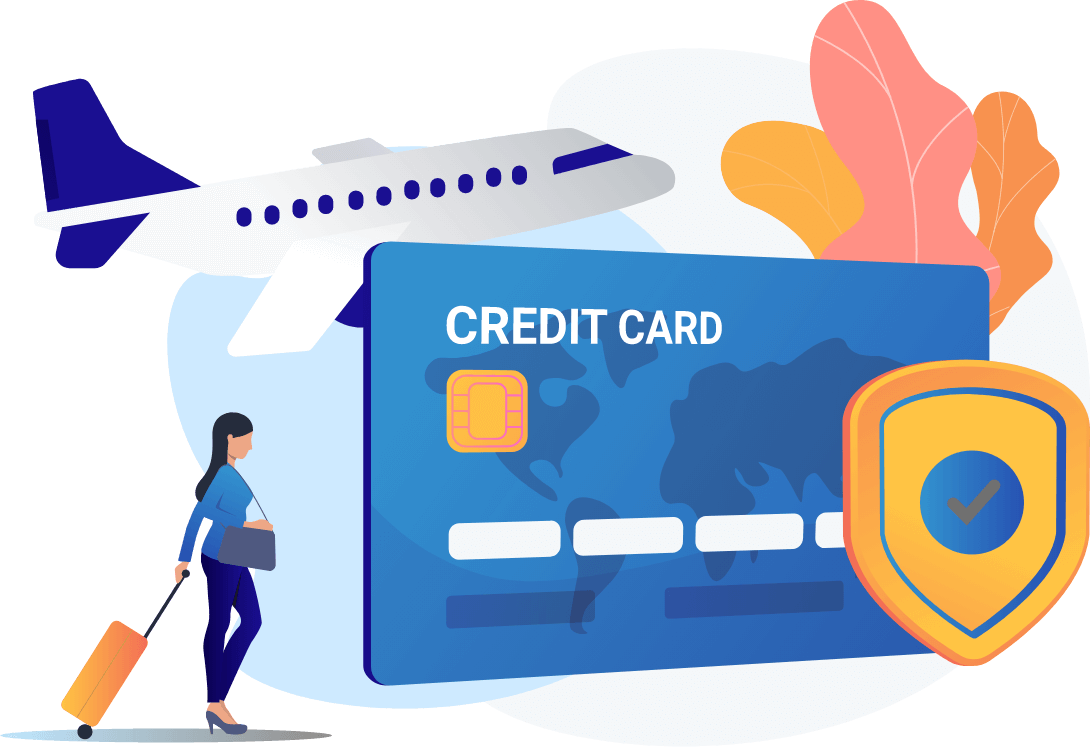 [イラスト]クレジットカードの海外旅行保険